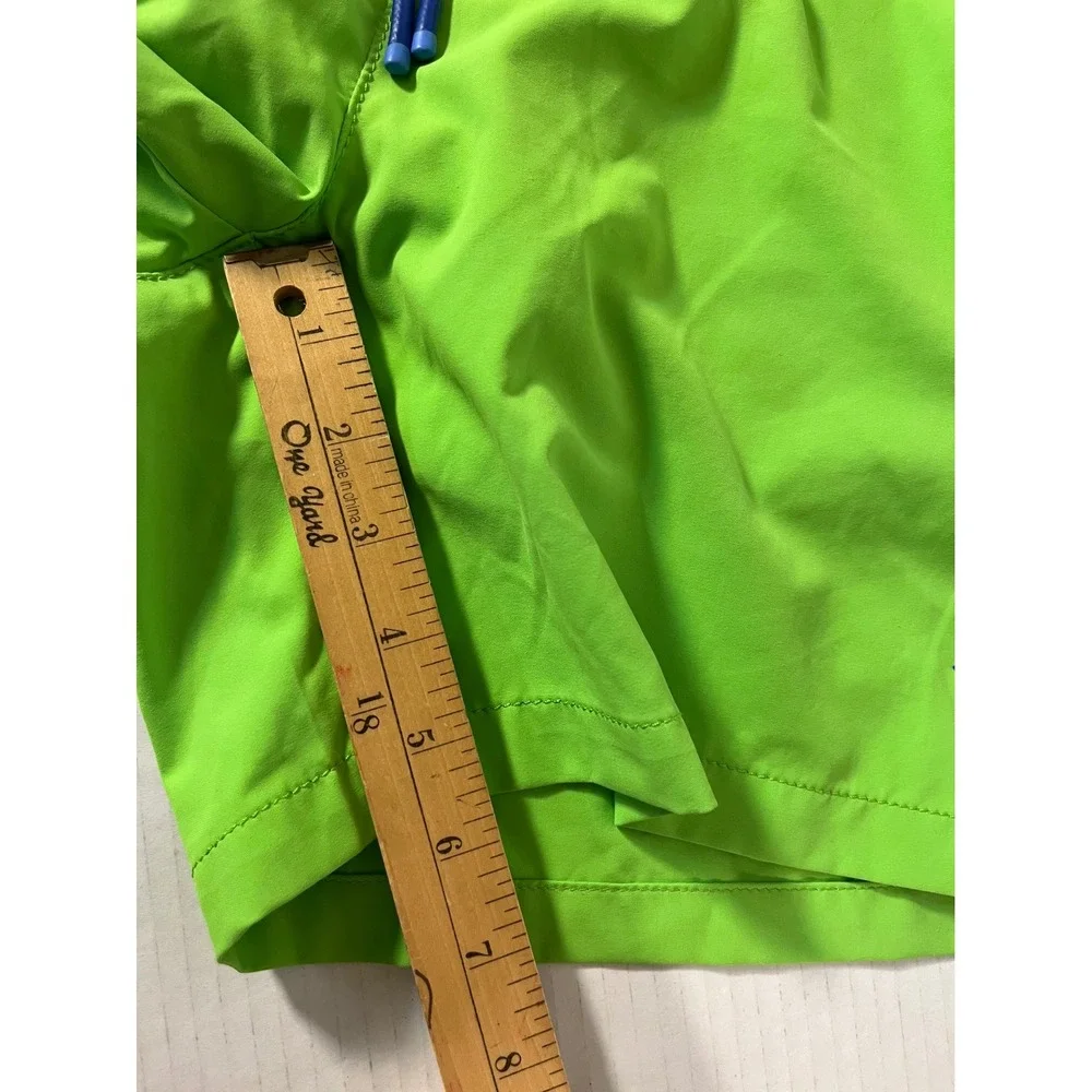 Tommy Bahama Swim Trunks Mens Large Lime Green Marlin Logo Drawstring Mesh Liner